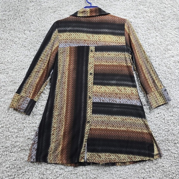 Parsley‎ & Sage Shirt Womens Medium Brown Button Up Earthy Forestcore Goblin - Picture 6 of 11